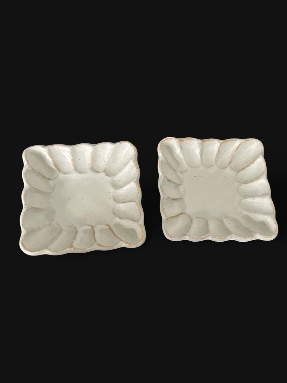 Scalloped Square Mini Plates
